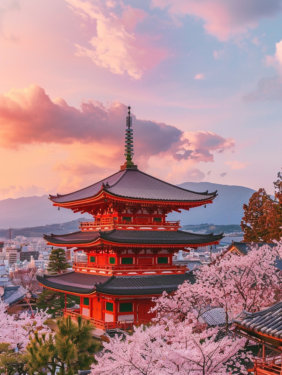 Kyoto cherry blossoms in spring