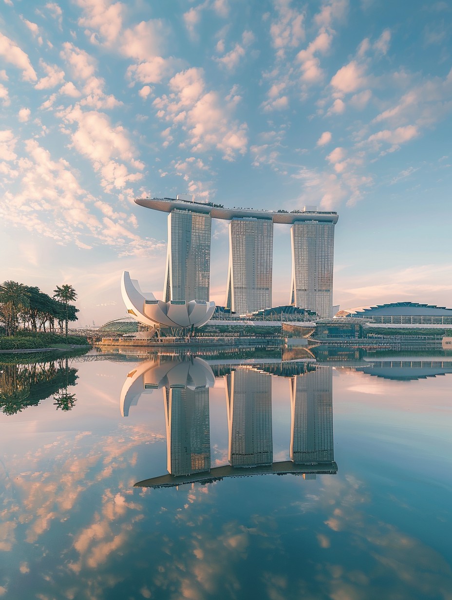 Singapore skyline at Marina Bay